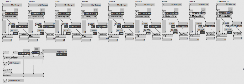 APC40 Sliders