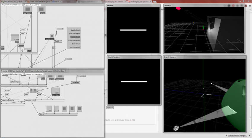 Compare the beam of DX9 and DX11